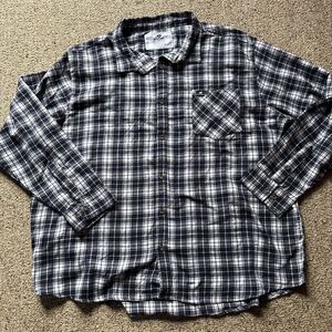 Men’s Mossy Oak Flannel 4XL Black And White